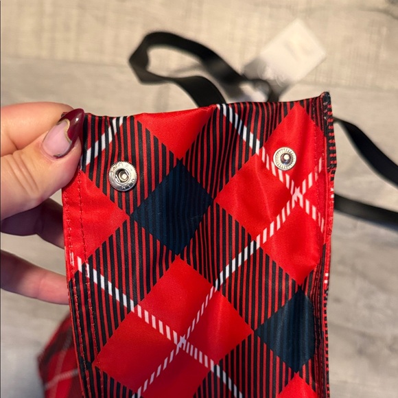 Disney Red and Black Plaid Tote with Mickey Mouse - Picture 7 of 7